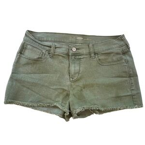Old Navy Semifitted Stretchy Green Denim Shorts